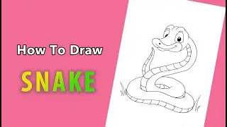 Snake Sketch/Snake Drawing/cartoon Snake Drawing/Reptile Drawing/Easy Snake Drawing