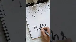 🖤 simple maths cover page for school project 🖤 black border design #shorts #frontpage #borderpattern