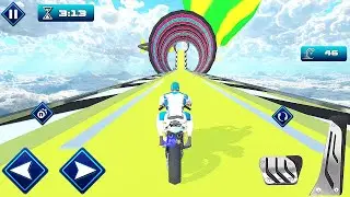 Superhero Tricky Bike Stunt GT - 3D Motor Bike Stunts Driver - Android GamePlay