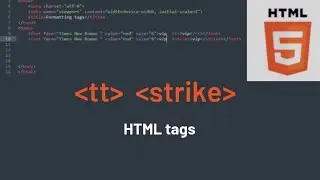 tt tag in HTML | strike tag in HTML | HTML tutorial for beginners