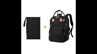 Large Capacity Waterproof Diaper Bag with Diaper Pad