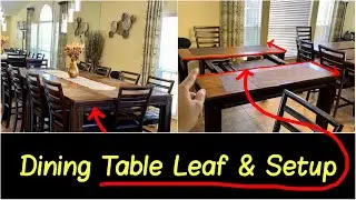✅10 Chair Seating Wood Dining Table Setup & Dining Table Extendable Leaf Comparison Review