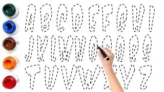 Alphabet ABCDEFGHIJKLMNOPQRSTUVWXYZ For Kids / Easy ABC Drawing & Painting Step by Step For Kids 