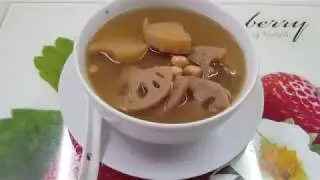 Peanut, Lotus Root and Arrowroot Soup ● Homemade Recipe [Simple & Easy]