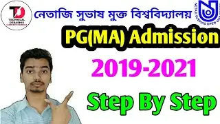 NSOU PG MA Admission Step By Step 2019-20 Netaji Subhas Open University