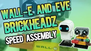 Lego EVE & Wall-E Brickheadz Speed Build Set 40619 #lego #disney100