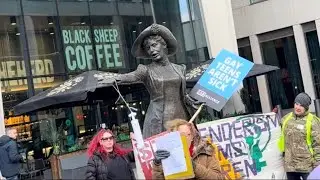 Stop The Puberty Blocker Trials - Protest In Manchester City Centre 