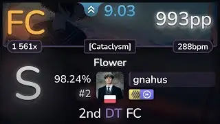 9.0⭐ gnahus | THE ORAL CIGARETTES - Flower [Cataclysm] +HDDT 98.24% | #2 | 993pp FC - osu!