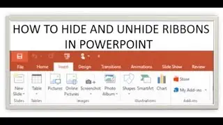 Как скрыть и показать ленту в PowerPoint