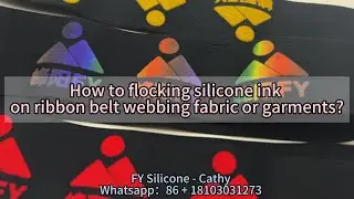 How to flock silicone ink on ribbon belt webbing fabric or garments？#siliconeink #silicone