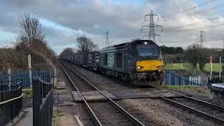 DRS 68002 Intrepid Passing Caldicot Working 4V44 on 23/01/2026. 
