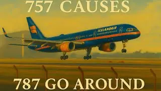 Запуски посадки Icelandair 757, уход на второй круг 787