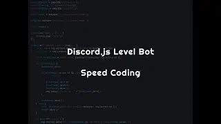 NodeJS & MongoDB | Discord.js | Level Bot | Speed Coding