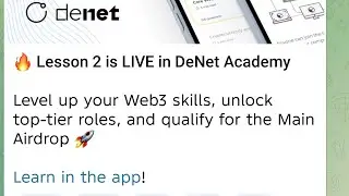 Академия Denet только что запущена | Требования к аирдропу | Ответы 1 и 2 #airdrop #bestwealthhub...