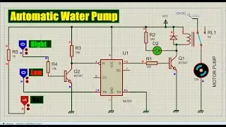 Automatic Water Pump Simulation Proteus 8