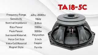 1500w Bass Speaker | Turbo Audio TA-185C