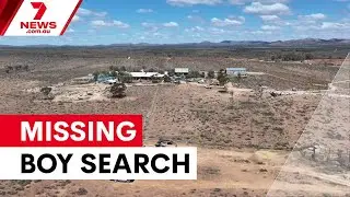 Police resume search for missing boy Gus Lamont | 7NEWS