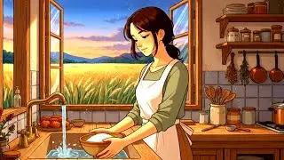 Cooking Rice at Dusk &mdash; Summer Crickets Outside, Someone Waiting Inside | Ghibli-Style ASMR
