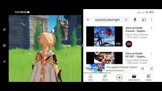SplitScreen on Poco X3 NFC Genshin Impact and Youtube
