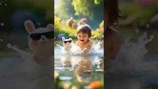 little boy swimming with his doll😍🥰#shortvideo #trendingshorts  #bayivlog #baby