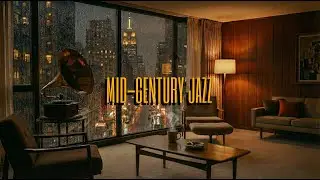 Mid-Century Hotel Night Rain | Vintage Jazz Lounge & Lofi Mood Best For Relax and Deep Sleep