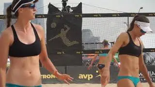 AVP Beach Volleyball in Manhattan   Day 1 of  the Playoffs
