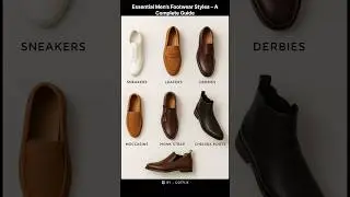 Essential Men&rsquo;s Footwear Styles #MensShoes #FootwearGuide #MensStyle #Sneakers #Loafers #Derbies
