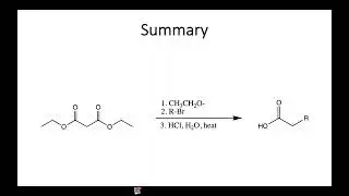 Malonic Ester Synthesis Video - Joseph Hill