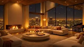 Relaxing Piano & Jazz Music 🌙 Cozy Night Apartment | Calm, Focus, Sleep