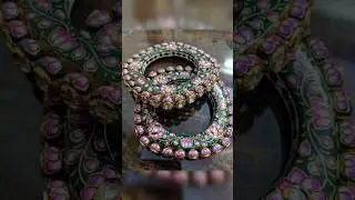 Rajwadi Kada|Pachali Bangles|Meenakari openable Kada|Gold Kada Bangles #youtubeshorts#viral #bangles