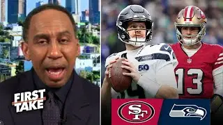 FIRST TAKE | Sam Darnold is biggest X-FACTOR in 49ers vs Seahawks Div Round - Stephen A. Smith