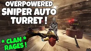 RUST | ABUSING PLAYERS with the *BROKEN* BOLT ACTION AUTO TURRET BUSH SNIPER! *Clan Rages*