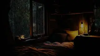 Heavy Rainfall on Car Roof at Night | Girl Dozing Drunk Inside, Dark Ambience for Stress Relief