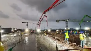Bullet Train work progress : First rail level slab casting completed for Boisar Bullet Train Station
