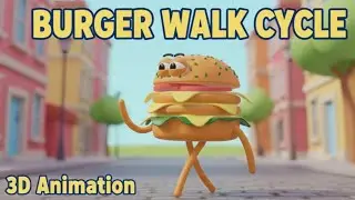 Burger Walk CYCLE 3D Animation | Maya | #subscribe #walkcycle #burger #youtube #3d #hrithikdiwadkar 