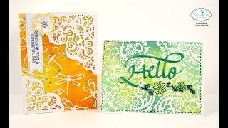 Card background with DIY foam die cut stamps