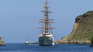 Velero Sea Cloud II entrada puerto de Pasajes 4K.
