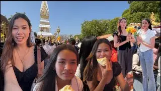 เที่ยวงานพระธาตุพนมของกินเยอะมากกกมีแต่อาหารอร่อยติดใจเมืองไทยแล้ว