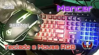 TECLADO E MOUSE RGB MANCER LINHA KRINUS EXCEL&Ecirc;NCIA E QUALIDADE 🍁 #souageu #mancer #rgb #gamer #yt