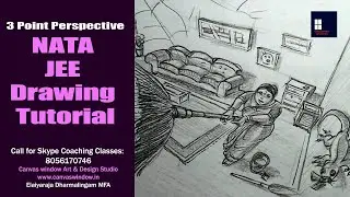 Imagine you are a Spider - NATA | JEE Drawing Tutorial | 3 Point Perspective