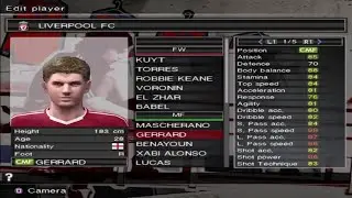 PES 2009 - Liverpool - Stats