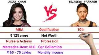 Adaa Khan vs Tejasswi Prakash Full Comparison Video | Net Worth | Monthly Income | Car Collection 