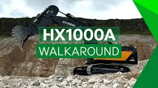 100-TONNE Hyundai Excavator working in a Quarry - HX1000A L Walkaround