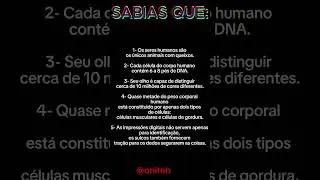 #curiosidades  #didyouknow #quiz #biologia #fatos #fatosinteressantes #curiosidade #10fatos