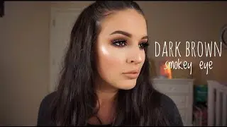 DARK BROWN SMOKEY EYE TUTORIAL|HUDA BEAUTY PALLET| MALINDA ROCHA