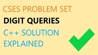 CSES Digit Queries | C++ solution | implementation problem with simple combinadorics