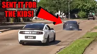 Corvette Z06 SENT IT for the KIDS Leaving Car Meet! (Corvettes Takeover Supercar Meet!)
