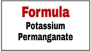 How to write chemical formula of Potassium Permanganate|Molecular formula