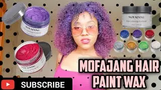 MOFAJANG Hair Colour Wax Review/Wash And Go Routine! 💜🧖🏽&zwj;♀️💖