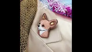 Чихуахуа собака брошь. Chihuahua Pin Brooch. Little dog Lover Lapel Pin  🐕🐕🐕